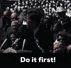 Back And To The Left JFK Vintage Speech GIF