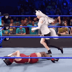Back Flip Body Slam Virtual Female Wrestler GIF
