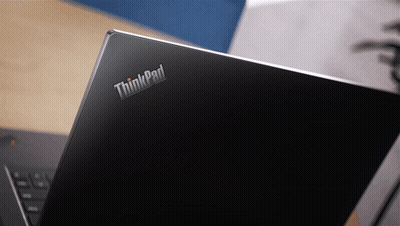 Back Of Black ThinkPad Laptop GIF