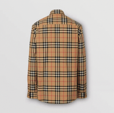 Back Of Burberry Plaid Shirt GIF