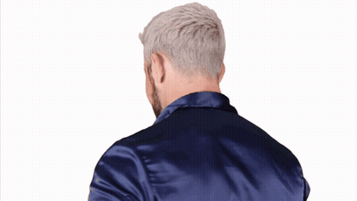 Back Of Man In Blue Jacket GIF