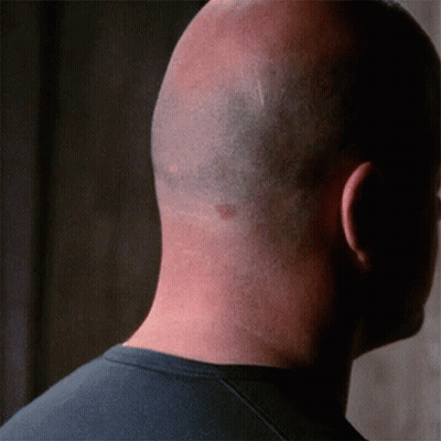 Back Of Man With Shaved Head GIF