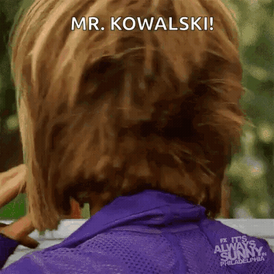 Back Of Person's Head With Mr. Kowalski GIF