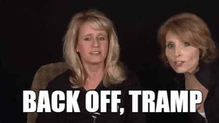 Back Off Woman Teasing GIF
