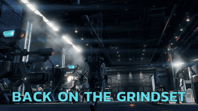 Back On The Grindset Poster In Blue GIF