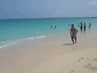 Back Stroke At Puerto Rico Beach GIF