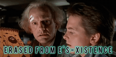 Back To The Future Movie Poster Erased From Existence GIF