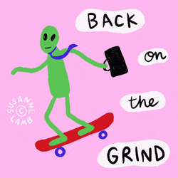 Back To Work Alien Monday Grind GIF