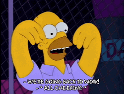 Back To Work Homer Simpson GIF