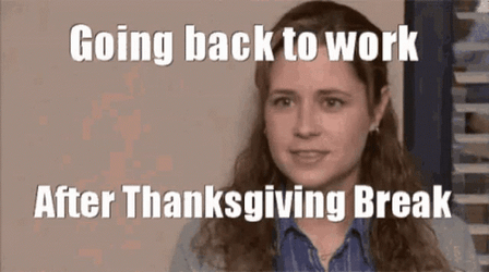 Back To Work Monday After Thanksgiving Break GIF