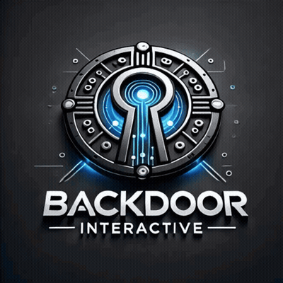 Backdoor Interactive Sign With Keyhole GIF