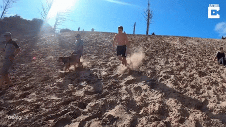 Backflip In Sand Loop GIF