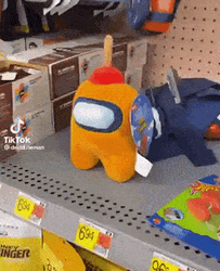 Backrooms Among Us Plushies Thrown Out GIF