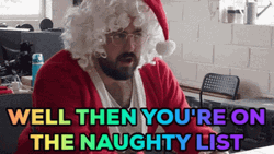 Bad Boy Guy In Santa Claus Costume GIF