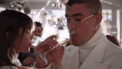 Bad Bunny Champagne Toast GIF