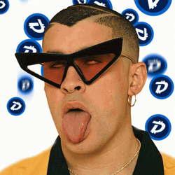 Bad Bunny Tongue Out Digibyte GIF