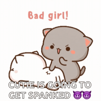 Bad Girl Cutie Cat Spanked GIF