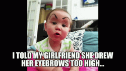 Bad Girlfriends Eyebrows Day Meme GIF