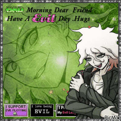 Bad Morning Evil Day Hugs Card GIF