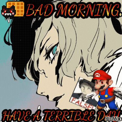 Bad Morning Mario Poster GIF