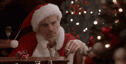 Bad Santa Being Serious GIF