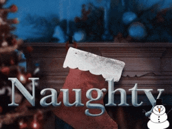 Bad Santa On Christmas Sock GIF