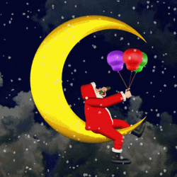 Bad Santa On The Moon GIF