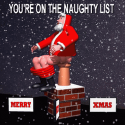 Bad Santa Pants Off In The Chimney GIF