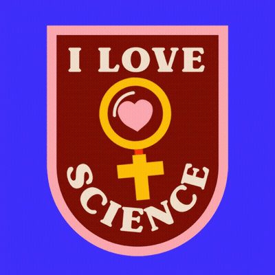 Badge Saying I Love Science GIF