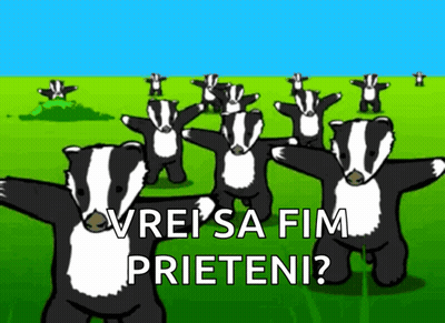 Badgers Dancing With Vrei Sa Fim Prieteni GIF