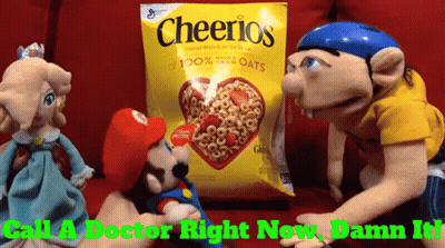 Bag Of Cheerios Surrounded By Stuffed Animals GIF