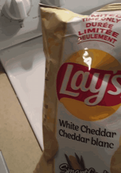 Bag Of Lay's White Cheddar Chips GIF