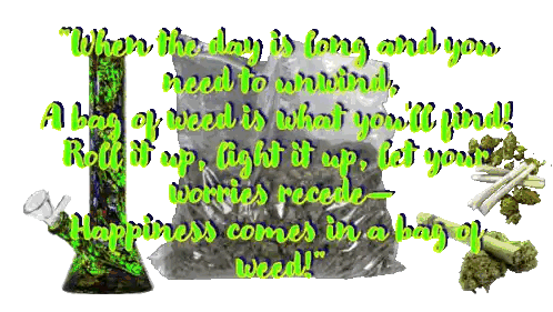 Bag Of Weed Happiness Sticker