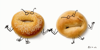 Bagel With Glasses And Bagel Without Glasses GIF