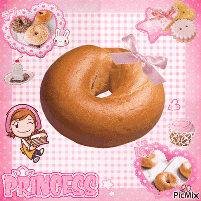 Bagel With Princess GIF
