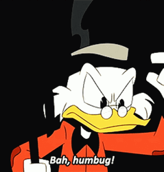 Bah Humbug Angry Scrooge McDuck  GIF