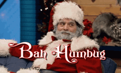 Bah Humbug Drunk Santa Claus GIF