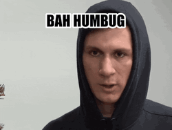 Bah Humbug Intense Look Black Hoodie GIF