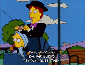 Bah Humbug Shary Bobbins The Simpsons GIF