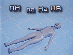 Bahahaha 3D Man Rolling On Floor Laughing Illustration GIF