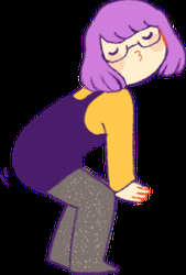 Bailando Dancing Twerking Purple Haired Girl GIF