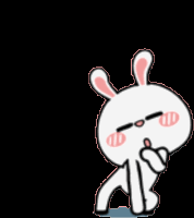 Bailando Dancing White Rabbit Shaky Legs GIF