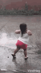 Bailando Small Girl Dancing In Rain GIF