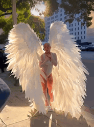 Bailey Ramirez Wearing Costume With Wings GIF