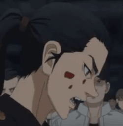 Baji Tokyo Revengers Red Smear On Face GIF