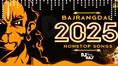 Bajrangdal 2025 Nonstop Songs Poster Cartoon Man