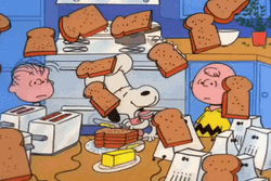Baking Peanuts Snoopy Thanksgiving GIF