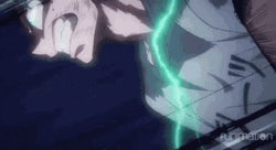 Bakugo Punched By Deku While Fighting GIF