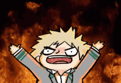 Bakugou Fire Meme GIF