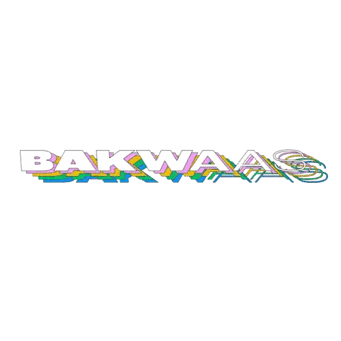 Bakwaas Rainbow Colored Font Sticker
